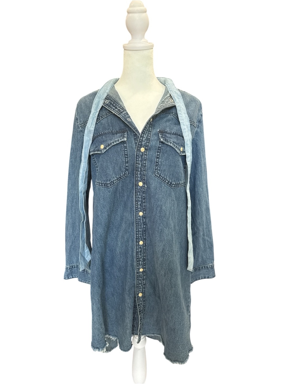 Lucky Brand Denim Shirt Dress - Blue